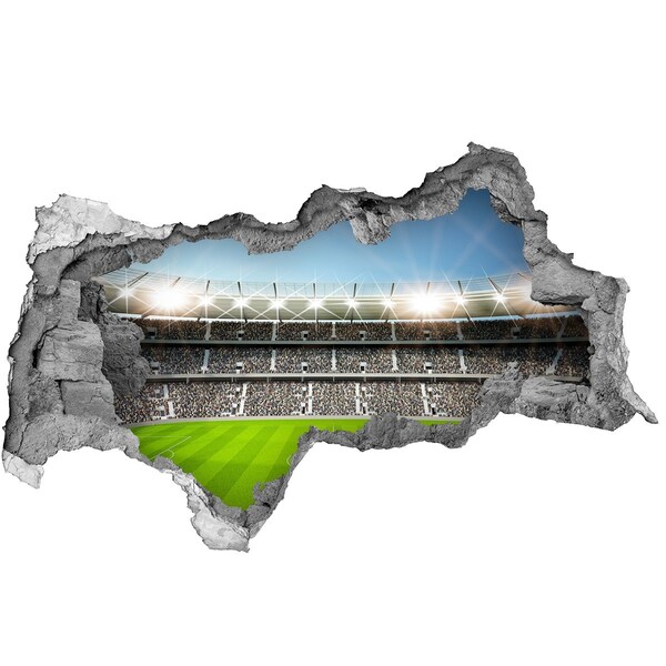 Samolepící díra na stěnu nálepka Fotbalový stadion v akci