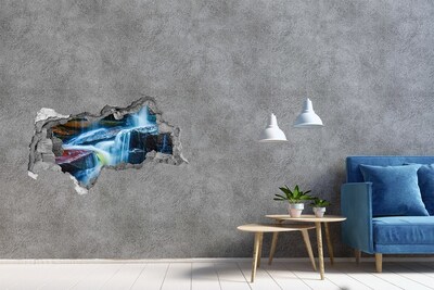 Nálepka fototapeta 3D Vodopád mezi skalami