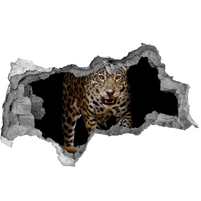 Díra 3D fototapeta nálepka Jaguár