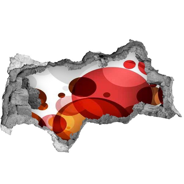 Díra 3D fototapeta nálepka Barevné bubliny v díře ve zdi