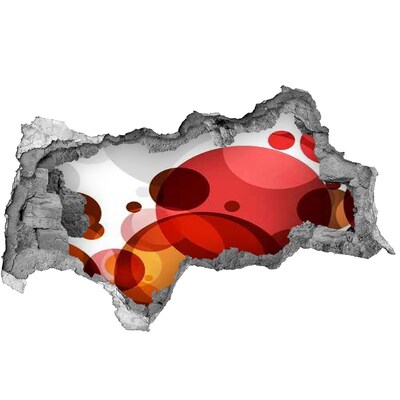 Díra 3D fototapeta nálepka Barevné bubliny v díře ve zdi