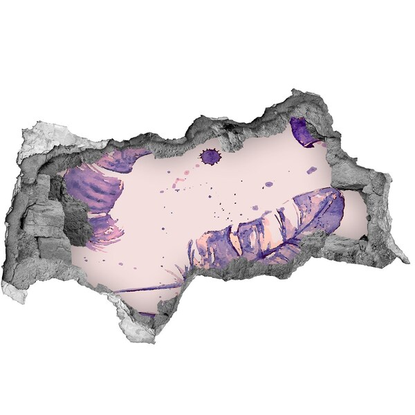 Fotoobraz díra na stěnu nálepka Tropický ráj za zdí