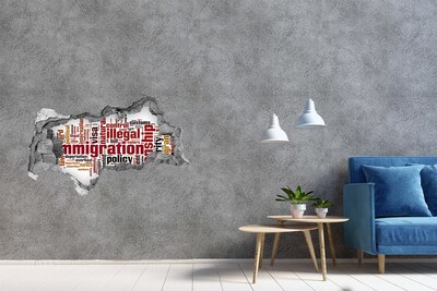 Fototapeta díra na zeď Imigrace