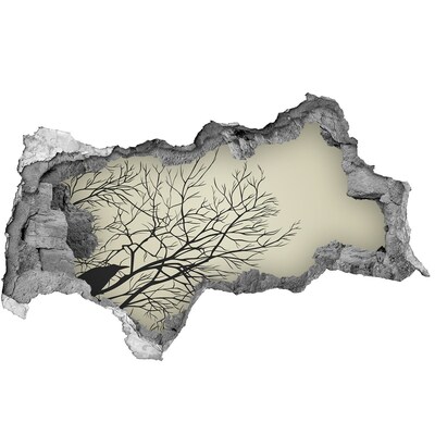 Díra 3D fototapeta na stěnu Mrtvý les za zničenou zdí