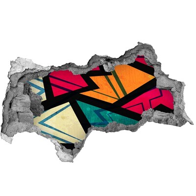 Fotoobraz díra na stěnu Barevná nástěnná malba v díře ve zdi