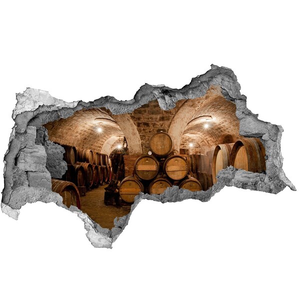 Fototapeta díra na zeď 3D Interiér vinařství se sudy