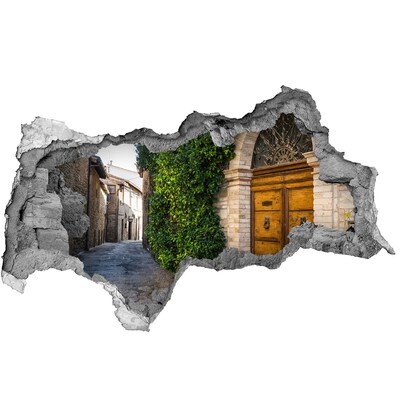 Fototapeta díra na zeď 3D Okouzlující ulička ve městě
