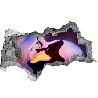 Díra 3D fototapeta nálepka Smyslné tváře lásky