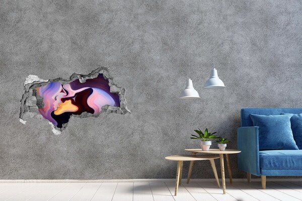 Díra 3D fototapeta nálepka Smyslné tváře lásky