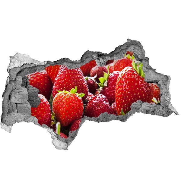 Nálepka 3D díra beton Jahody