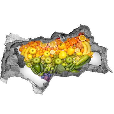 Nálepka 3D díra Ovocný ráj v ústraní