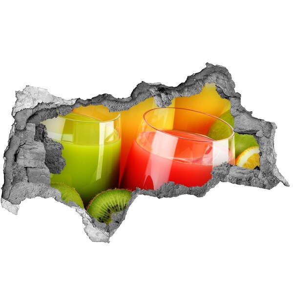 Nálepka díra na zeď beton Osvěžující koktejly v tropech