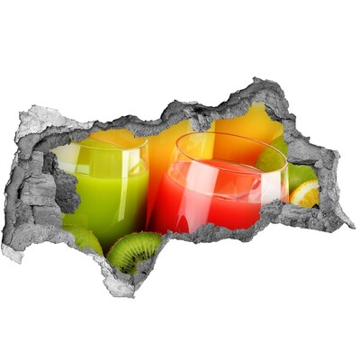 Nálepka díra na zeď beton Osvěžující koktejly v tropech