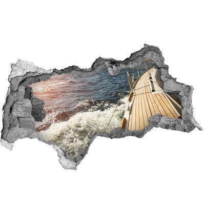 Foto fotografie díra na zeď Plavba po rozbouřeném moři