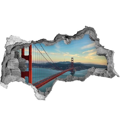 Fototapeta díra na zeď 3D Most Golden Gate v San Franciscu
