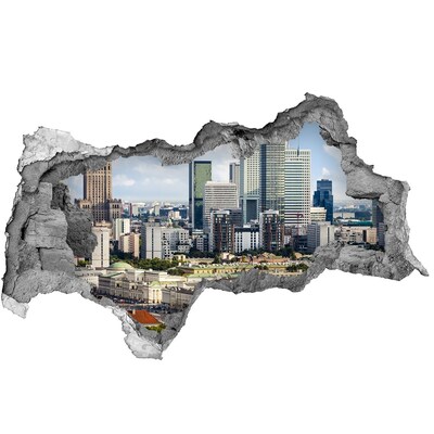 Fototapeta díra na zeď 3D Pohled na moderní město