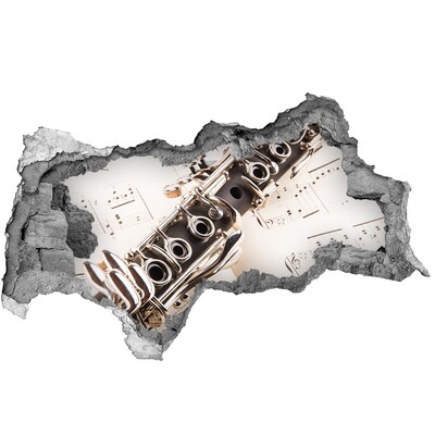 Fotoobraz díra na stěnu nálepka Hudební díra ve zdi