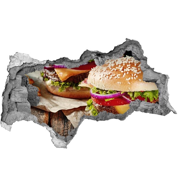 Nálepka 3D díra beton Hamburgery