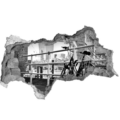 Fototapeta díra na zeď 3D Kolo na městském nábřeží