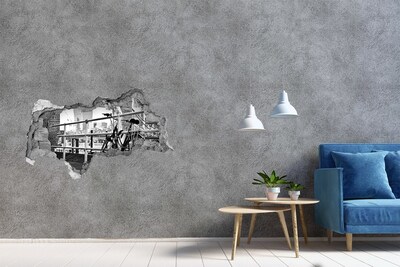 Fototapeta díra na zeď 3D Kolo na městském nábřeží