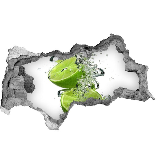 Nálepka díra na zeď beton Osvěžující citronový koktejl