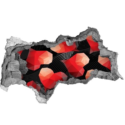 Fotoobraz díra na stěnu Geometrie ve šrotu