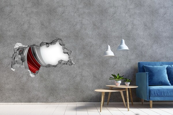 Díra 3D fototapeta na stěnu nálepka Poškozená zeď s efektem hloubky