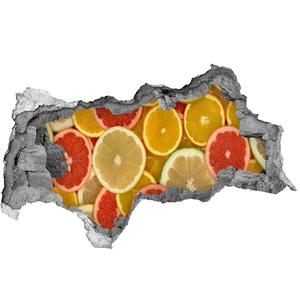 Nálepka 3D díra na zeď Ovocný ráj v ústraní