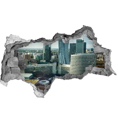 Fototapeta díra na zeď 3D Pohled na moderní město