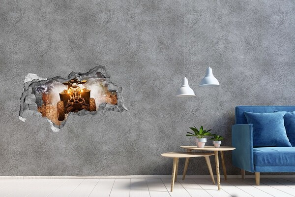 Foto fotografie díra na zeď Rally čtyřkolka v akci