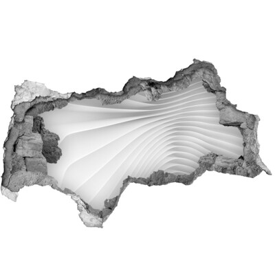 Díra 3D fototapeta nálepka Rozbitá zeď se zrcadlovým efektem