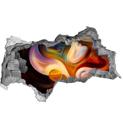 Díra 3D fototapeta nálepka Barevná abstraktní krajina