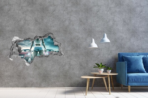 Foto fotografie díra na zeď Závodní emoce