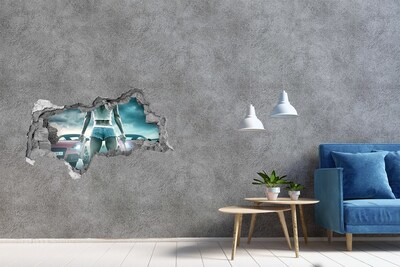 Foto fotografie díra na zeď Závodní emoce