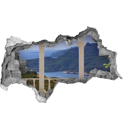 Fototapeta díra na zeď 3D Výhled na malebnou zátoku