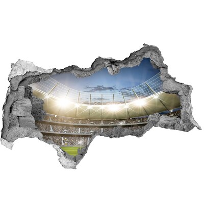 Samolepící díra na stěnu nálepka Stadion v akci