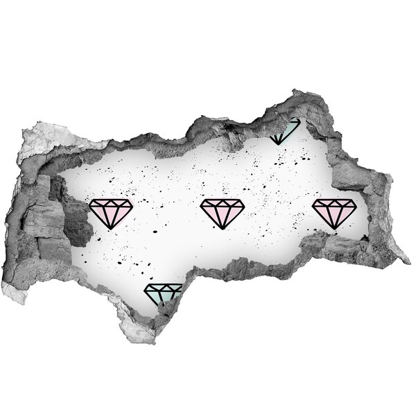 Fototapeta díra na zeď Diamantová zeď