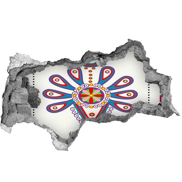 Díra 3D fototapeta nálepka Barevný vzor na pozadí poškozené zdi