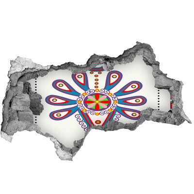 Díra 3D fototapeta nálepka Barevný vzor na pozadí poškozené zdi