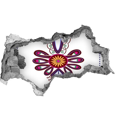 Díra 3D fototapeta na stěnu Barevný etnický vzor