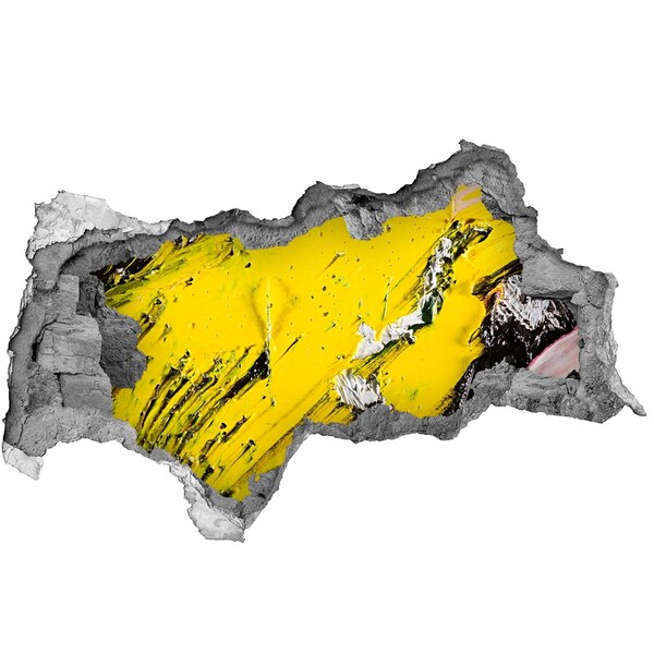 Díra 3D fototapeta na stěnu Zlatá díra v betonu