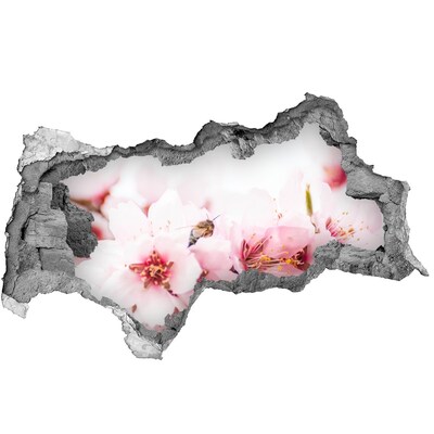 Samolepící díra na stěnu Třešňové květy s včelou