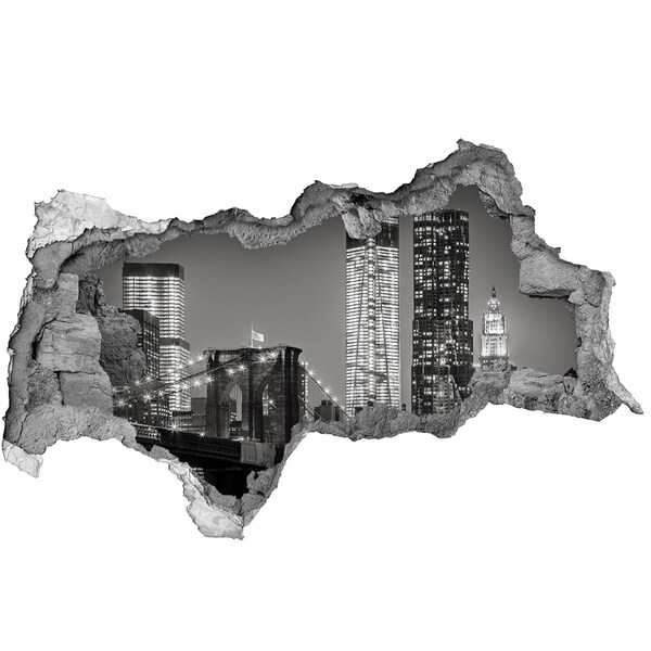Fototapeta díra na zeď 3D Brooklynský most v noci