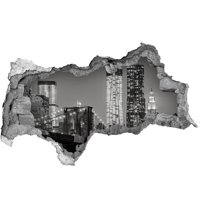 Fototapeta díra na zeď 3D Brooklynský most v noci