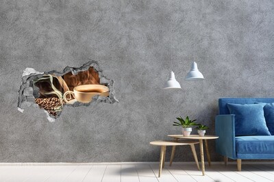 Samolepící nálepka Káva a kávová zrna