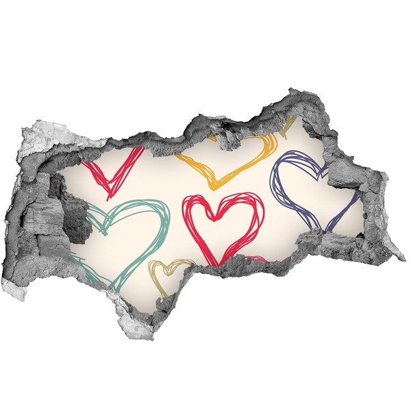 Samolepící nálepka Srdce na zdi