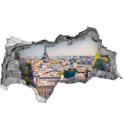 Fototapeta díra na zeď 3D nálepka Paříž