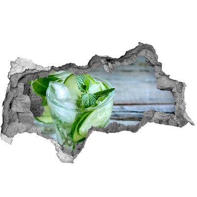 Samolepící nálepka beton Osvěžující koktejl s mátou