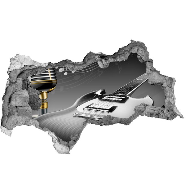 Fotoobraz díra na stěnu Hudební díra ve zdi