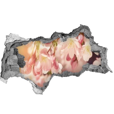 Samolepící díra na stěnu Květinový sen v betonu